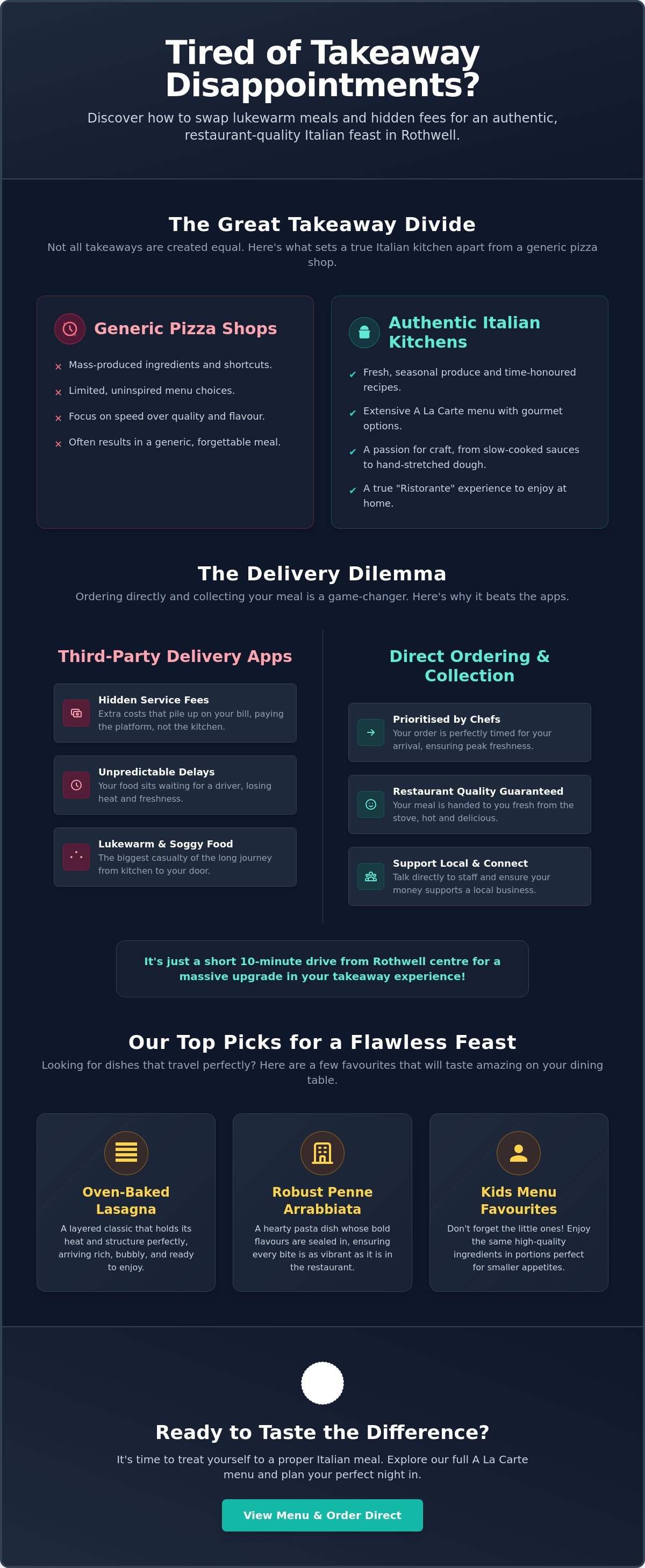 The Best Italian Takeaway Near Rothwell: A Gourmet Guide for 2026 infographic