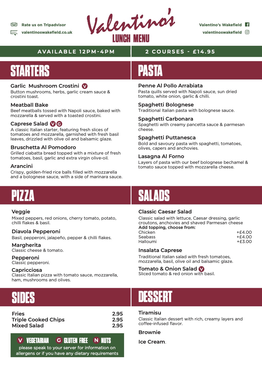 Lunch & Breakfast Menus Aug2025